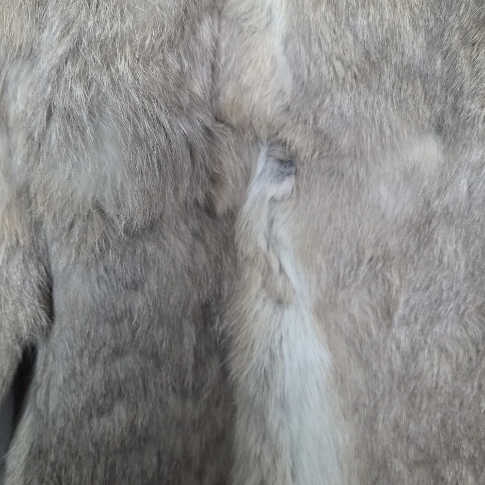 Vintage Opera Genuine Fur Coat – Taupe/Brown Quilted Satin Lining Size Medium - Picture 9 of 16
